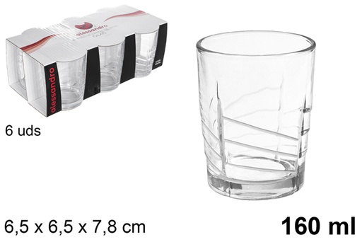 [109012] Pack 6 verre d'eau Olas 160 ml