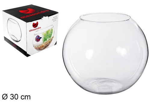 [104528] Glass fish bowl in gift box 30 cm