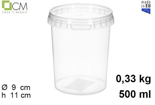 [110461] Récipient multi-usages en plastique 500 ml (0,33 kg)