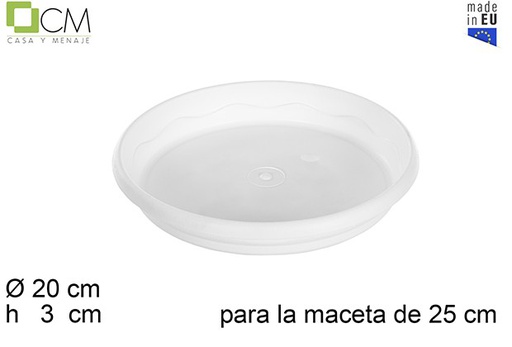 [110473] Plato maceta Elsa blanco 25 cm