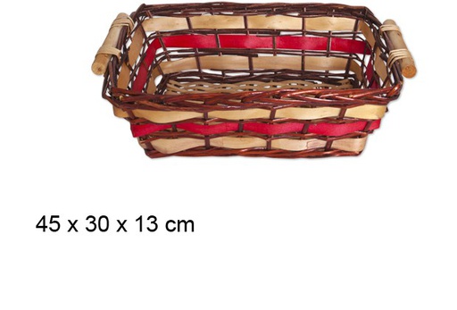 [110274] Cesta rectangular Navidad 45x30 cm