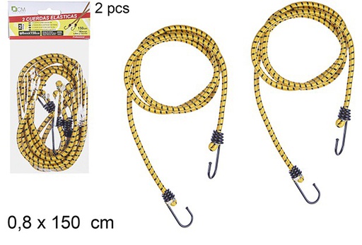 [110138] Pack 2 cordes élastiques 0,8x150 cm