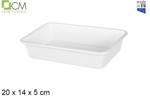 [103010] White plastic tray nº 1