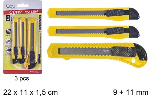 [110116] Pack 3 cortador 9+11 mm
