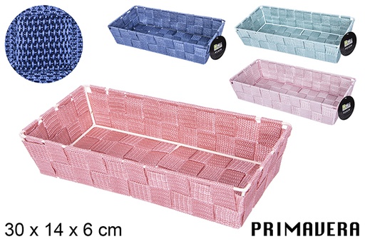 [109030] Cesto de nylon Primavera cores sortidas 30x14x6 cm