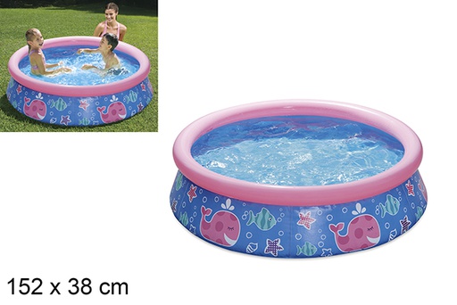 [205051] Piscina hinchable infantil violeta decorado 152x38 cm