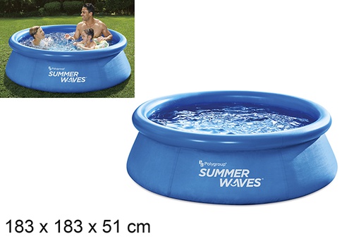 [205074] Piscina hinchable anillo familiar 183 cm