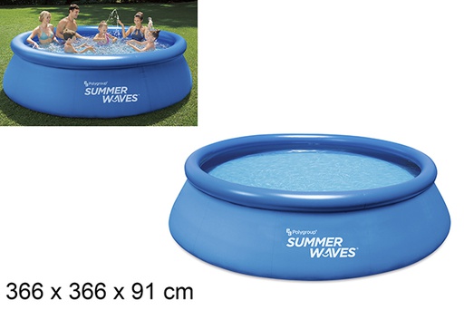 [205080] Piscina hinchable anillo familiar 366 cm