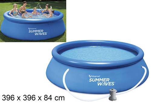 [205082] Piscine gonflable familiale à anneaux 396 cm