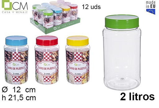 [108660] Pot en plastique transparent 2 l.