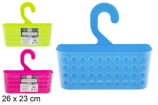 [104176] Plastic bathroom accessory assorted colors 26x23 cm