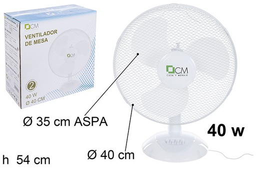 [110609] Ventilador de mesa blanco 40 W