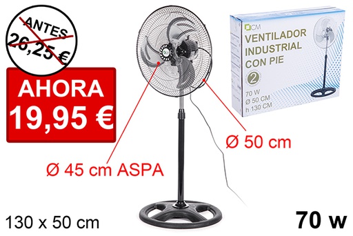 [110629] Industrial pedestal fan 70 W