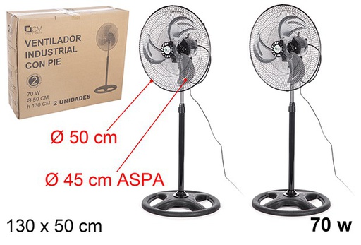 [110630] Ventilador industrial de pedestal 70 W (2 unidades na caixa)