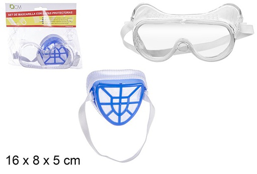 [110100] Set maschera e occhaiali di sicurezza 