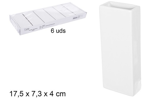 [110477] Humidificador ceramica rectangular blanco