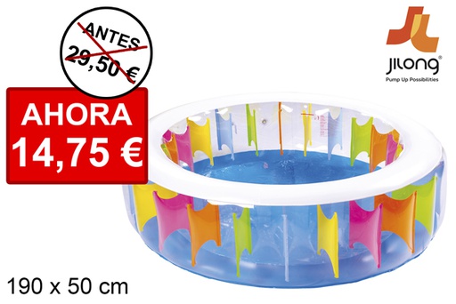 [110660] Piscina gonfiabile arcobaleno 190x50 cm