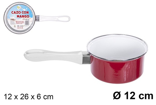 [109365] Casserole rouge avec anse 12 cm