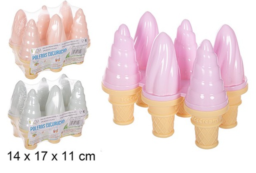 [110688] Pack 6 stampi per coni gelato