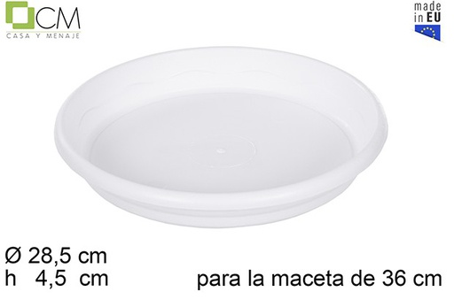 [110475] Plato maceta Elsa blanco 36 cm