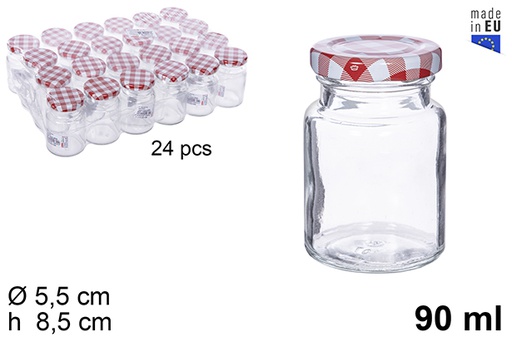 [109855] Round glass jar with vichy lid 90 ml