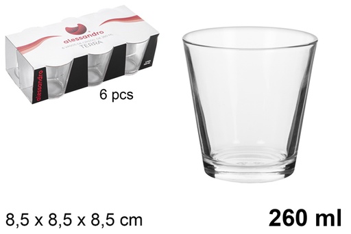 [107937] Pack 6 copo de água terra 260 ml