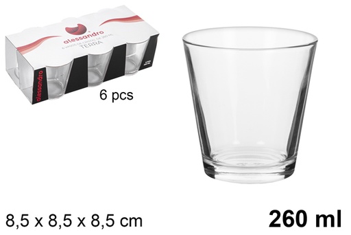 [107937] Pack 6 vaso cristal agua Terra 260 ml