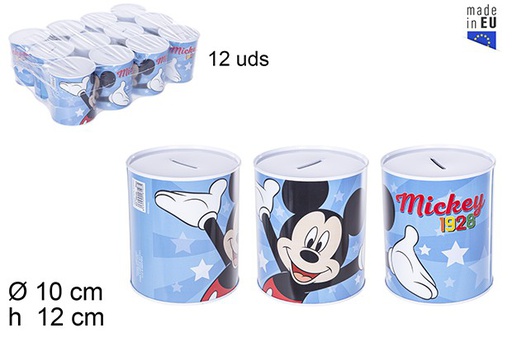 [108103] Metal piggy bank Mickey 10x12 cm