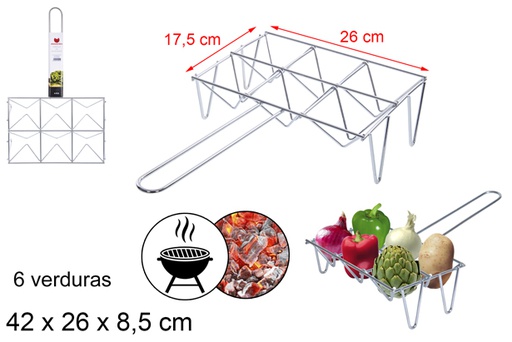 [110545] Griglia 6 verdure 26x17,5 cm