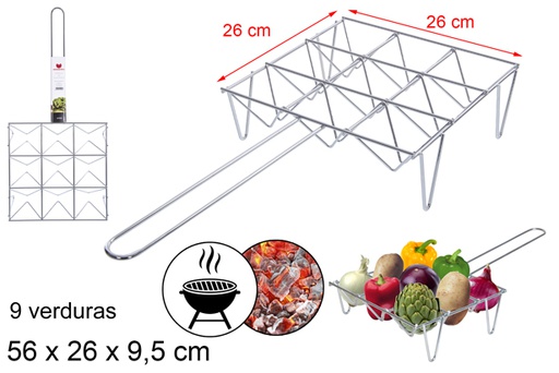 [110546] Parrilla 9 verduras 26x26 cm