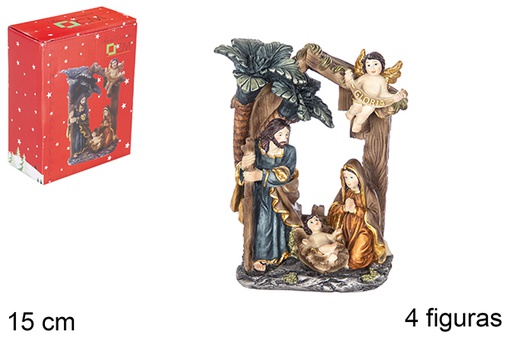 [110719] Nativity Portal 4 figures 15 cm