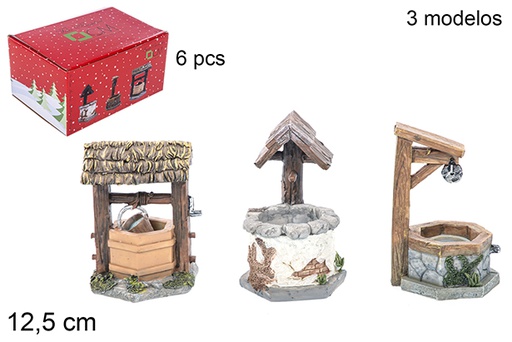 [110943] Accessoire crèche puits 3 modèles assortis 12,5 cm