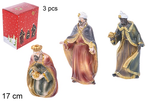 [110945] Figura 3 Homens Sábios de resina 17 cm