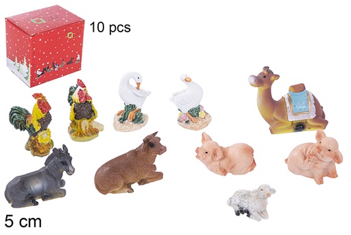 [110974] Pack 10 animais de resina variados