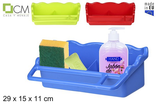 [102968] Porte-épurateur en plastique à double compartiment couleurs assorties