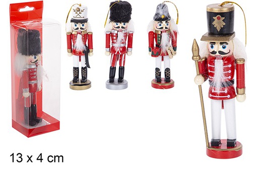 [111209] Colored wooden Christmas nutcracker assorted models 13 cm