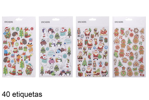 [111238] Pack 40 Christmas figurine stickers