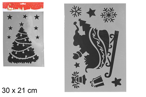 [111260] Christmas stencil 2 models 30x21 cm 