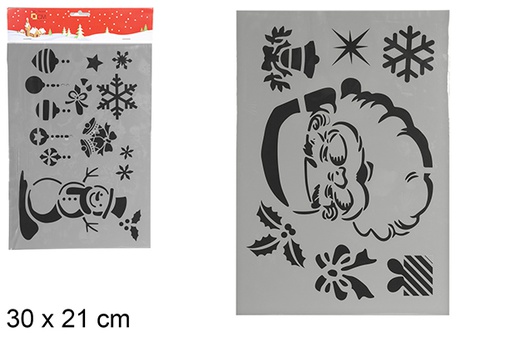 [111262] Christmas stencil 2 models 30x21 cm 