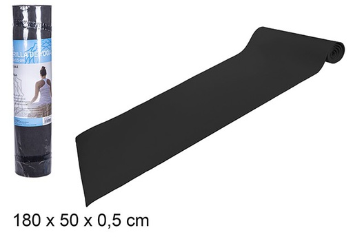 [110522] Esterilla de yoga negra 180x50 cm