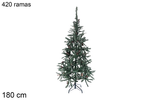 [111341] Árbol Navidad con puntas blancas 420 ramas 180 cm