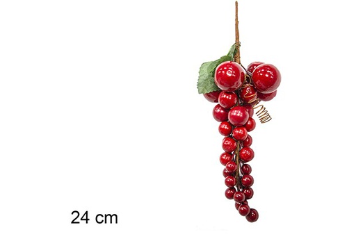 [111355] Ramo di bacche rosse 24 cm