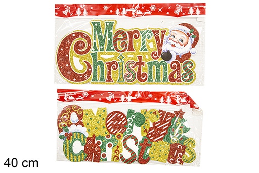 [111359] Segno della porta Merry Christmas assortito 40 cm 