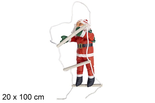 [111380] Babbo Natale con tuta impermeabile e scaletta 20x100 cm