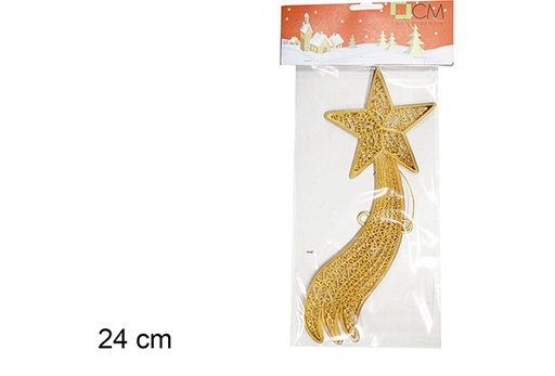 [111408] Gold glitter shooting star 24 cm