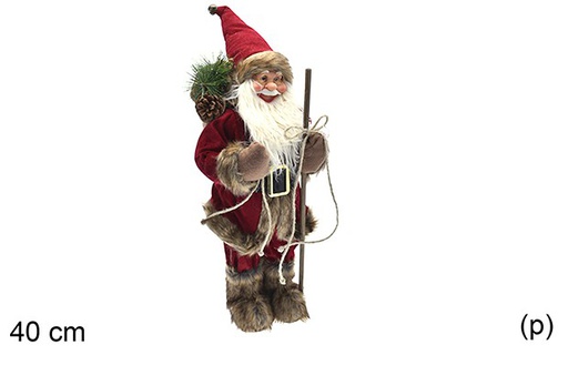 [205630] Papa Noel rojo/oro 40 cm