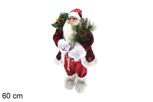 [205639] Figura Papa Noel con botas de nieve 60 cm