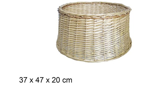 [111082] Natural wicker Christmas tree skirts 37x47 cm  