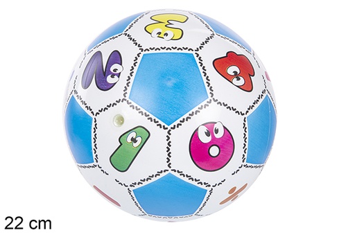 [110867] Bola de plástico decorada com números 22 cm