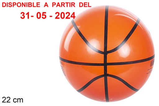 [110874] Bola inflada de plástico basquetebol 22 cm